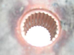 Flange rust. Flange rust.